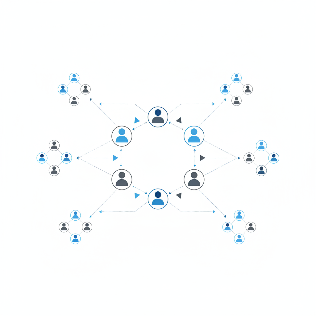 Personas interactuando en una comunidad digital - alt="Construir comunidad digital"